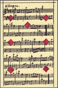 Karo-7 (frz.) Aufnahme der Reproduktion Musikalisches Kartenspiel (Faksimile Piatnik, 1981)