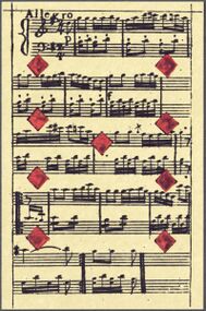 Karo-9 (frz.) Aufnahme der Reproduktion Musikalisches Kartenspiel (Faksimile Piatnik, 1981)