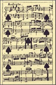Pik-9 (frz.) Aufnahme der Reproduktion Musikalisches Kartenspiel (Faksimile Piatnik, 1981)
