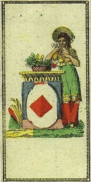 Datei:SPKW-Salzburg-Preisinger-mythology-tarot3-tarock-karo-dame.jpg