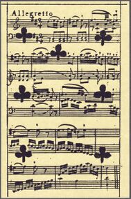 Kreuz-7 (frz.) Aufnahme der Reproduktion Musikalisches Kartenspiel (Faksimile Piatnik, 1981)
