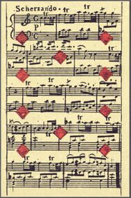 Karo-10 (frz.) Aufnahme der Reproduktion Musikalisches Kartenspiel (Faksimile Piatnik, 1981)