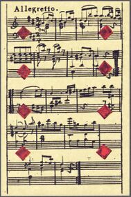 Karo-8 (frz.) Aufnahme der Reproduktion Musikalisches Kartenspiel (Faksimile Piatnik, 1981)