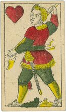 Herz-Ober (dt.) · Fränkisches Bild (G. M. Neumann, Würzburg, 1863)