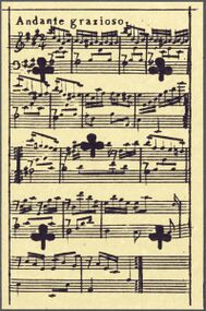 Kreuz-5 (frz.) Aufnahme der Reproduktion Musikalisches Kartenspiel (Faksimile Piatnik, 1981)